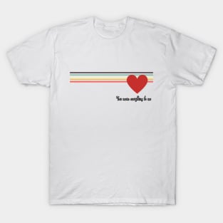 Retro - Heart Love Minimalism T-Shirt